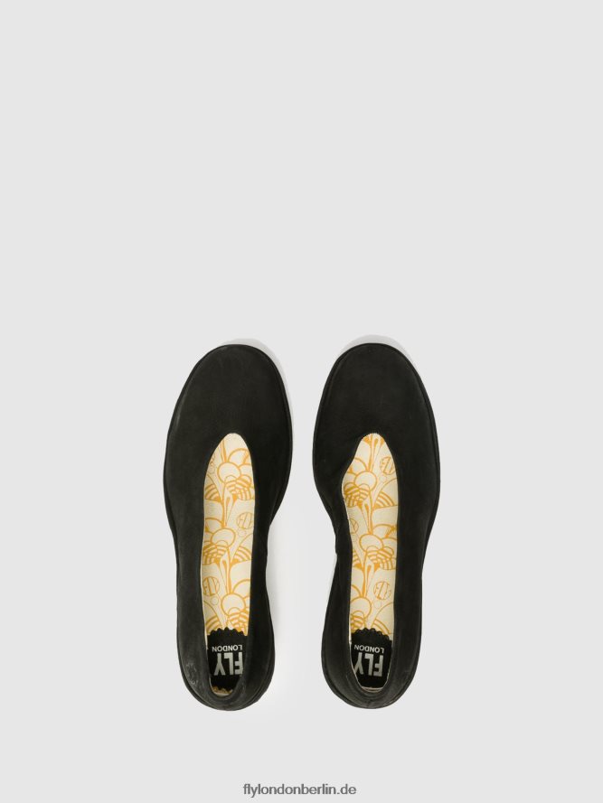 Frauen Fly London Schwarz Keilschuhe yaz DP8RD8700