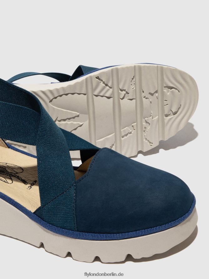 Frauen Fly London Blau elastische Schuhe Pacy415 DP8RD8662