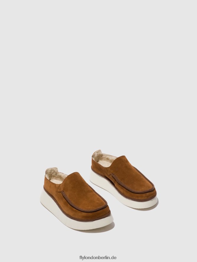 Frauen Fly London Cognac geschlossene Schuhe ceze361 DP8RD8694