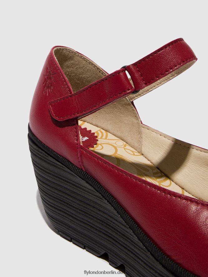 Frauen Fly London Rot Mary Jane Schuhe yawo345 DP8RD8669