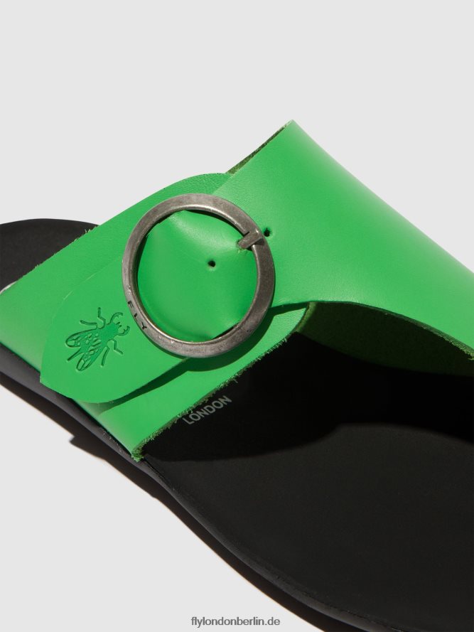 Frauen Fly London Avocado Pantoletten mit offener Zehenpartie, Mica758 DP8RD8369