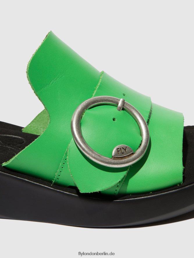 Frauen Fly London Avocado Schnallenpantoletten beyd925 DP8RD8377