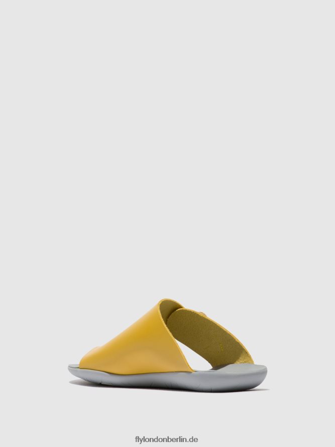 Frauen Fly London Senf Pantoletten mit offener Zehenpartie, Mica758 DP8RD8367