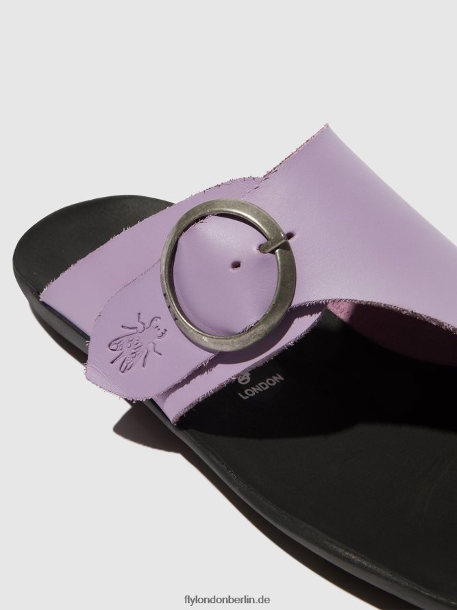 Frauen Fly London violett Pantoletten mit offener Zehenpartie, Mica758 DP8RD8368
