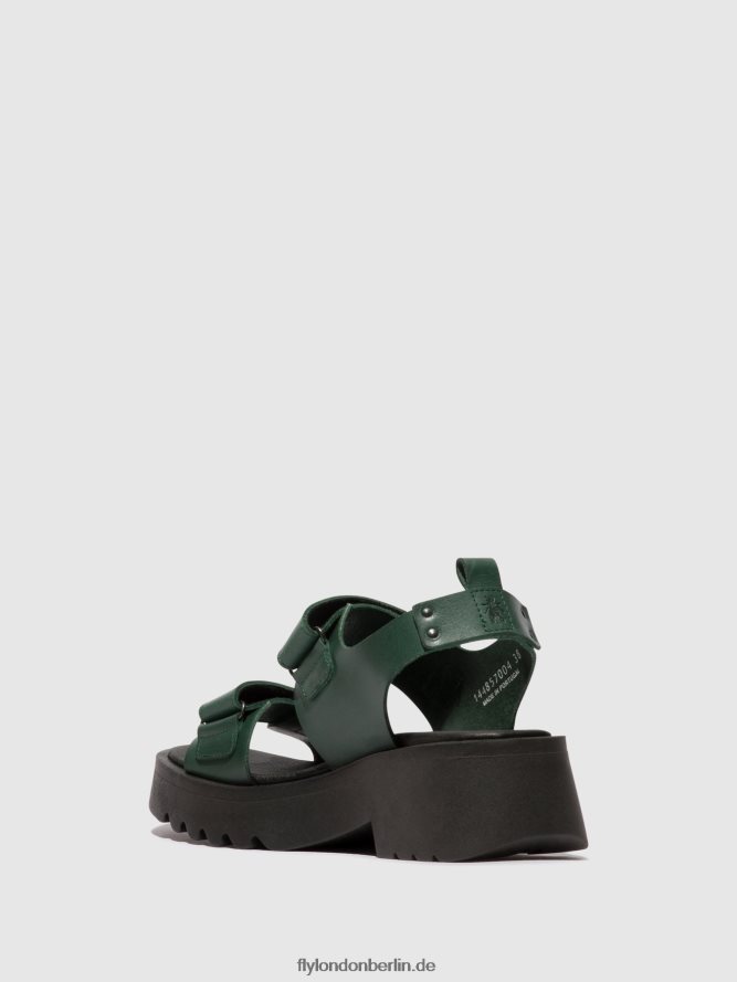 Frauen Fly London Benzin Klettsandalen meka857 DP8RD8392