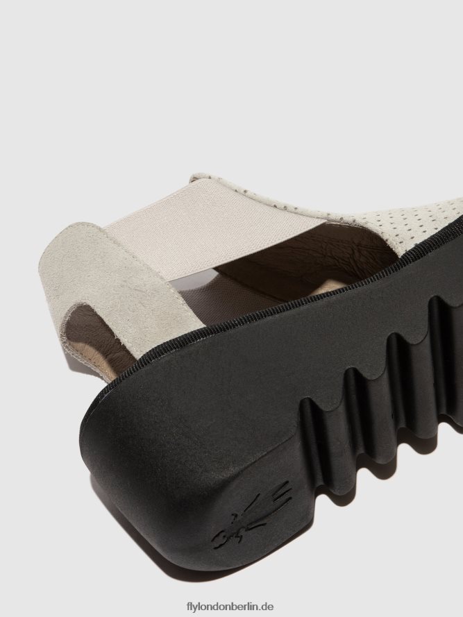 Frauen Fly London Beton elastische Sandalen biga412 DP8RD8480