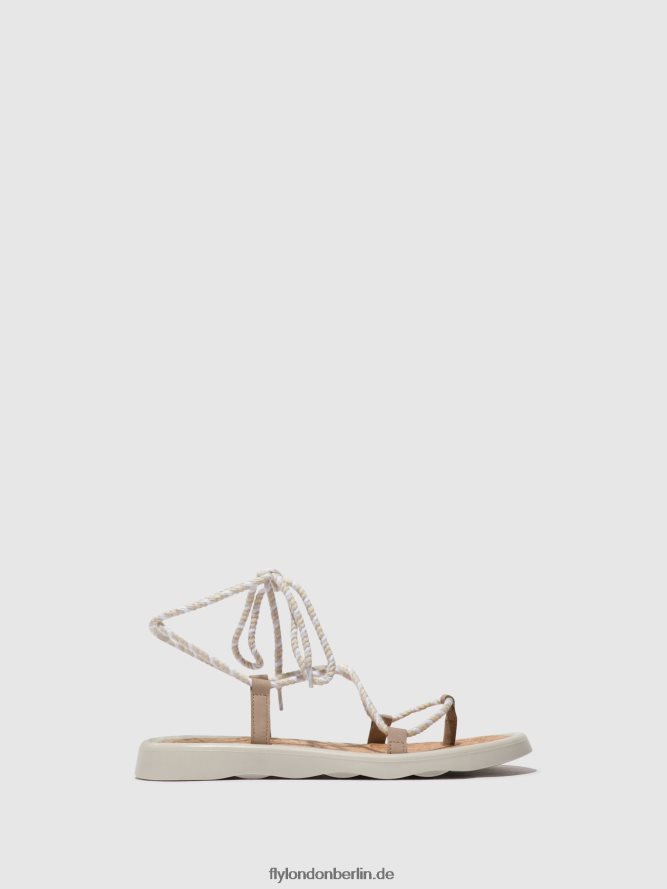 Frauen Fly London Beton (offwhite) Schnürsandalen tace874 DP8RD8552