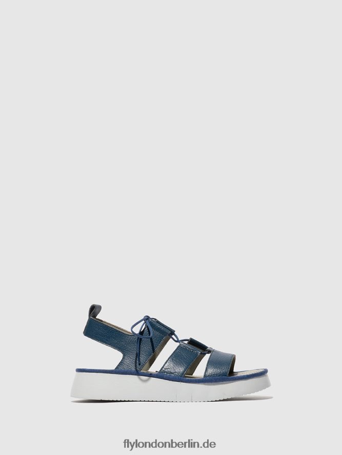 Frauen Fly London Blau Riemchensandalen caio363 DP8RD8571