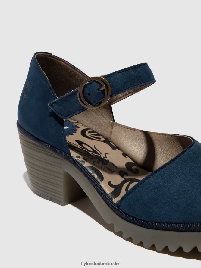 Frauen Fly London Blau Schnallensandalen wifo440 DP8RD8492