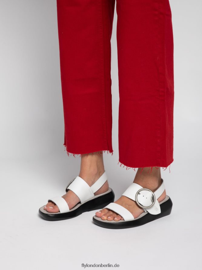 Frauen Fly London Brooklyn Offwhite Schnallensandalen bani739 DP8RD8604