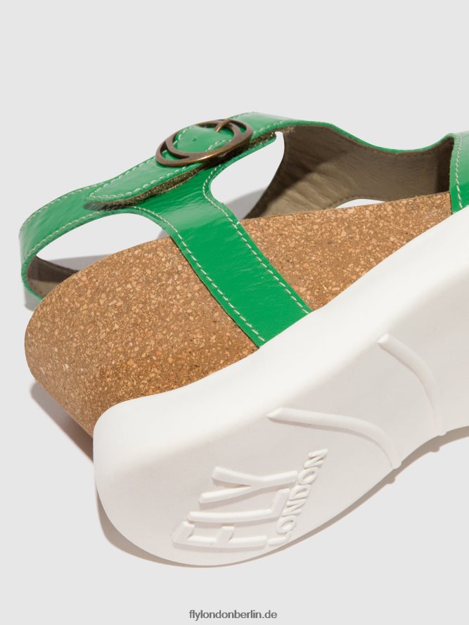 Frauen Fly London Grün Schnallensandalen gova962 DP8RD8502