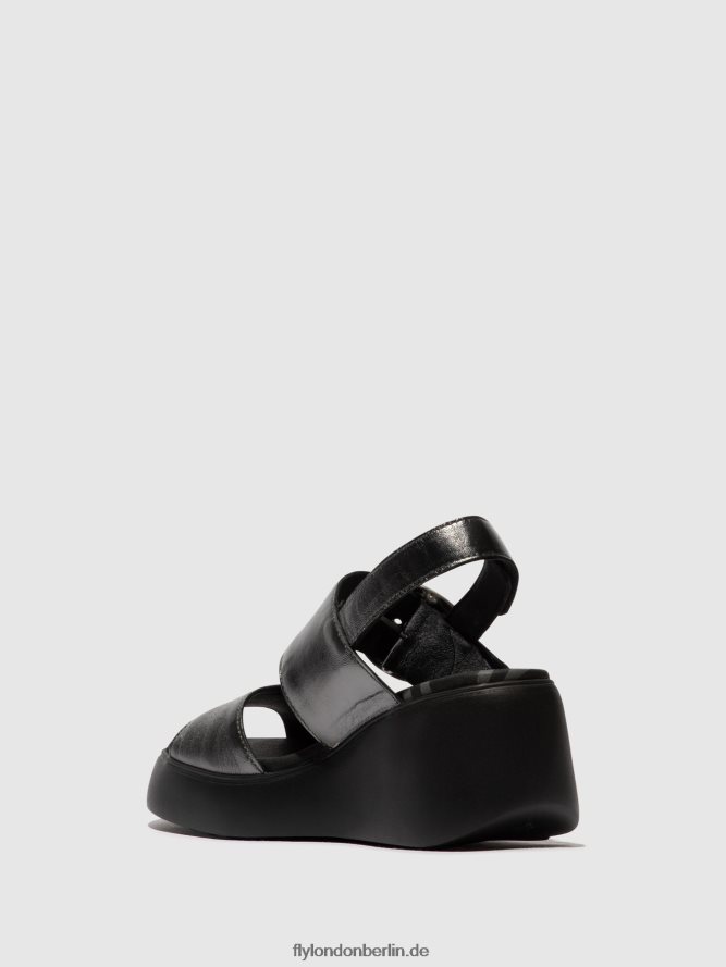 Frauen Fly London Graphit Slingback-Sandalen digo939 DP8RD8455