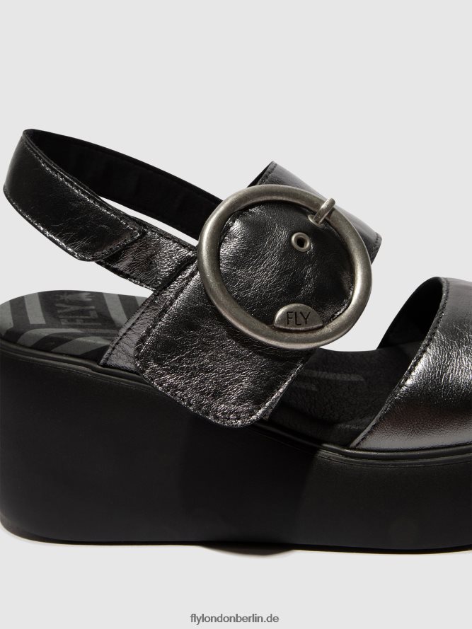 Frauen Fly London Graphit Slingback-Sandalen digo939 DP8RD8455
