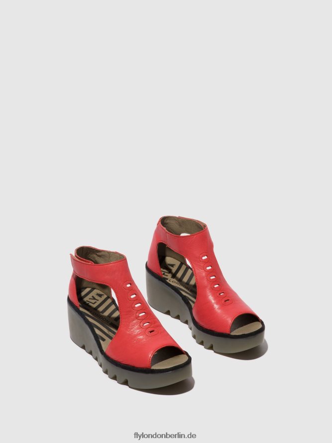 Frauen Fly London Himbeere T-Riemen-Sandalen bezo306 DP8RD8419