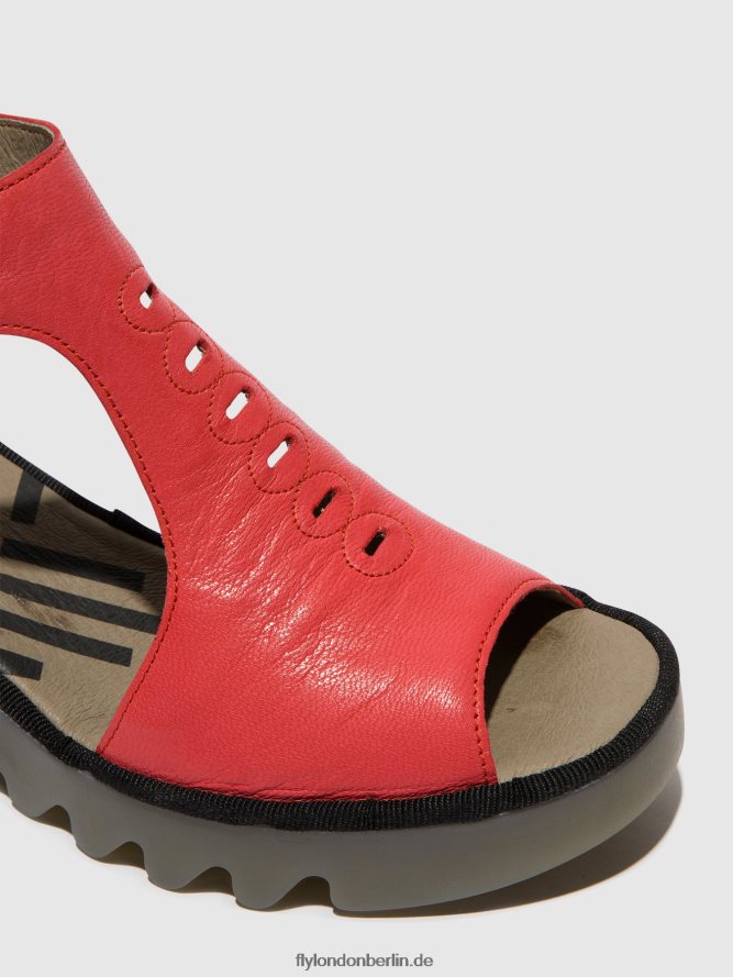 Frauen Fly London Himbeere T-Riemen-Sandalen bezo306 DP8RD8419