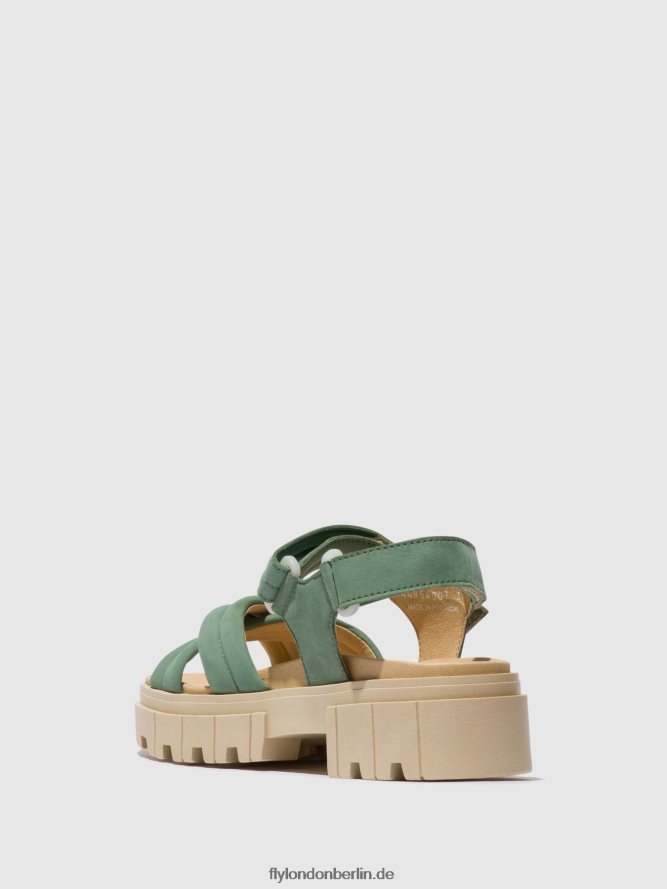 Frauen Fly London Jadegrün Slingback-Sandalen jada854 DP8RD8546