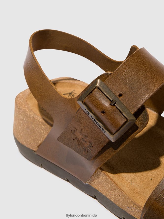 Frauen Fly London Kamel Slingback-Sandalen ceke722 DP8RD8583