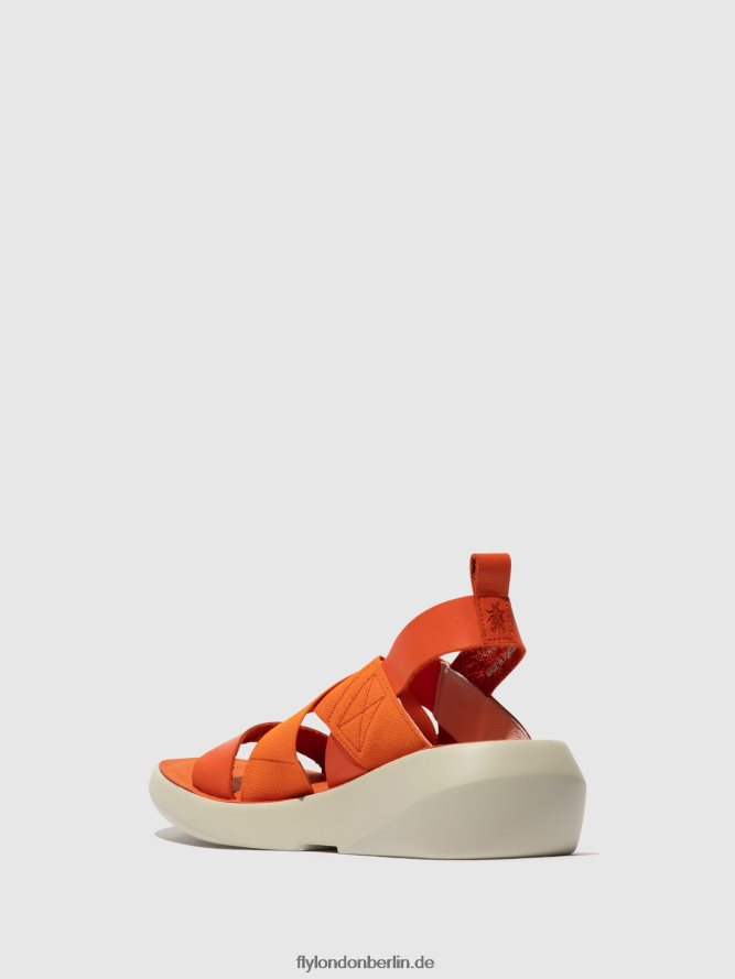 Frauen Fly London Koralle Crossover-Sandalen baji848 DP8RD8590