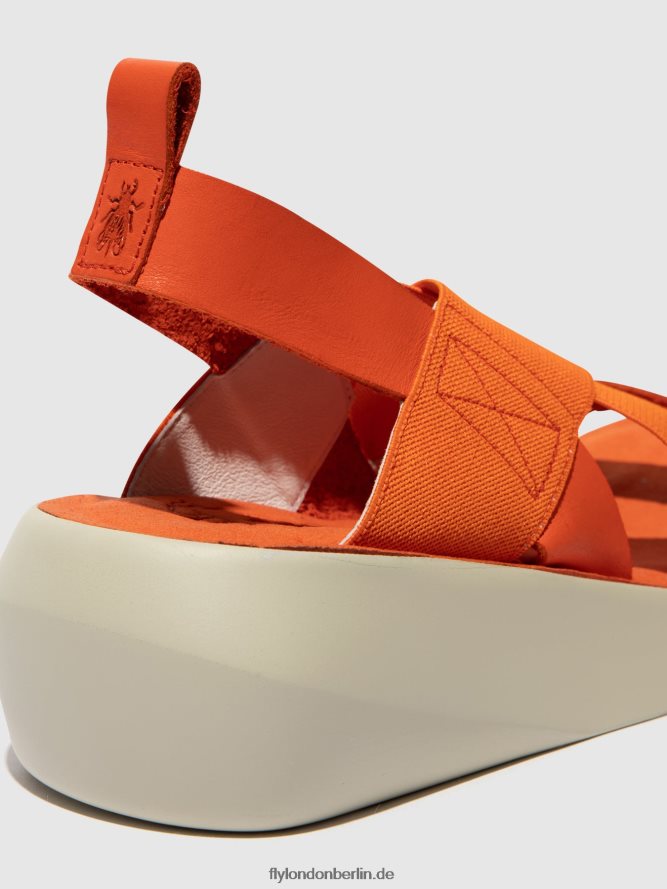 Frauen Fly London Koralle Crossover-Sandalen baji848 DP8RD8590