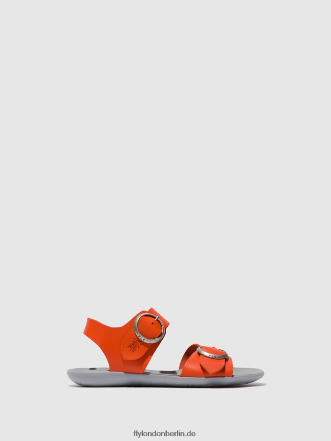 Frauen Fly London Koralle Schnallensandalen masa757 DP8RD8563