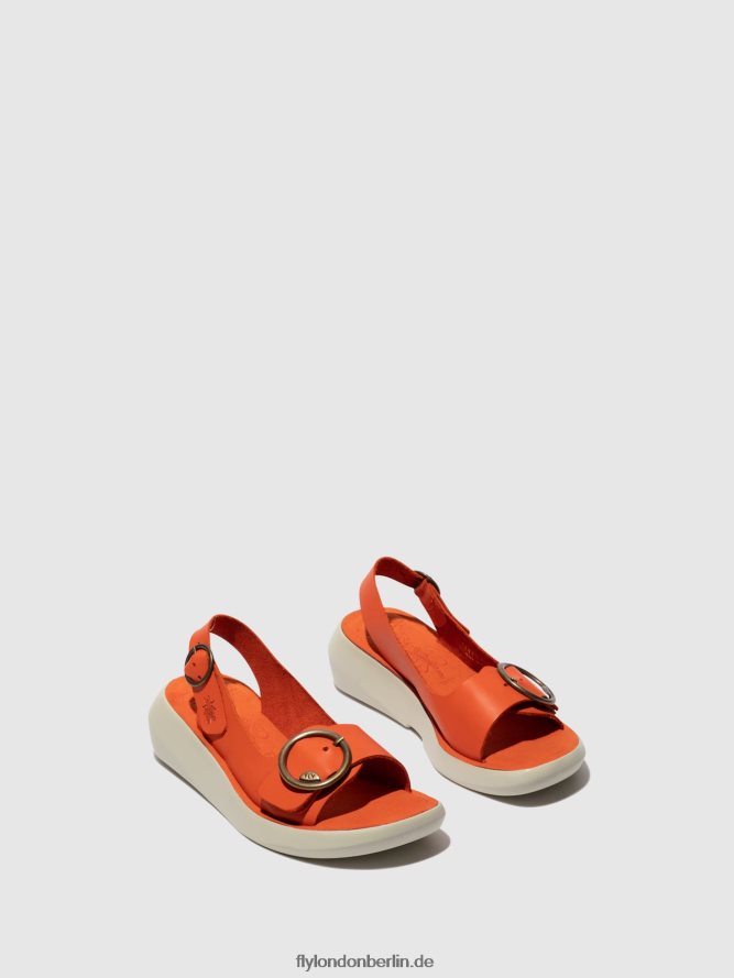 Frauen Fly London Koralle Slingback-Sandalen berk754 DP8RD8585