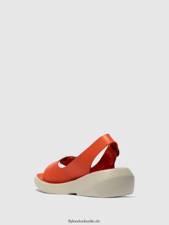 Frauen Fly London Koralle Slingback-Sandalen berk754 DP8RD8585