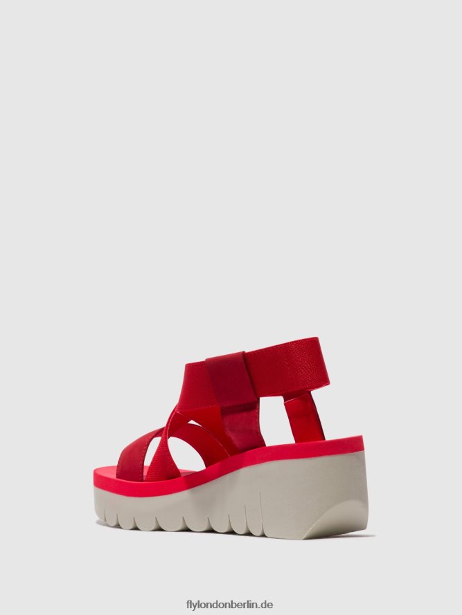 Frauen Fly London Lippenstift rot (rot) Slingback-Sandalen yabi922 DP8RD8447