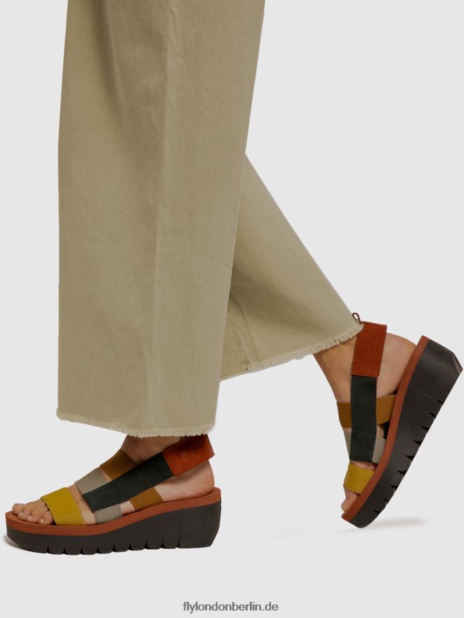 Frauen Fly London Multi (Stein) Riemchensandalen yere847 DP8RD8530