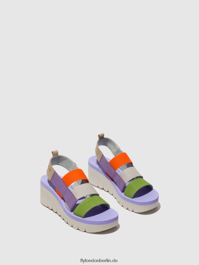 Frauen Fly London Multi (Viola) Riemchensandalen yere847 DP8RD8425