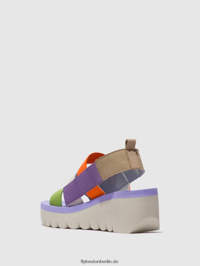 Frauen Fly London Multi (Viola) Riemchensandalen yere847 DP8RD8425