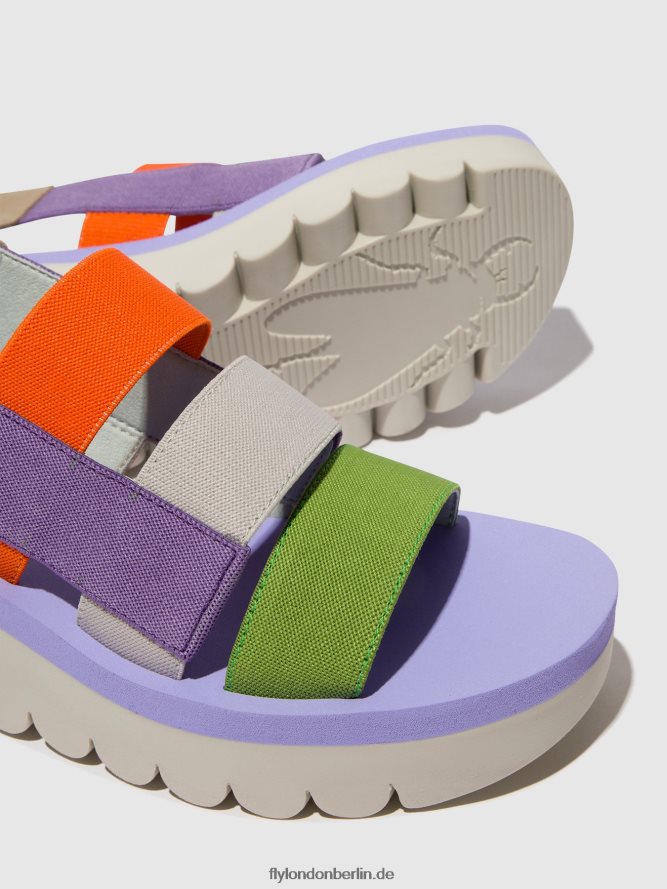 Frauen Fly London Multi (Viola) Riemchensandalen yere847 DP8RD8425