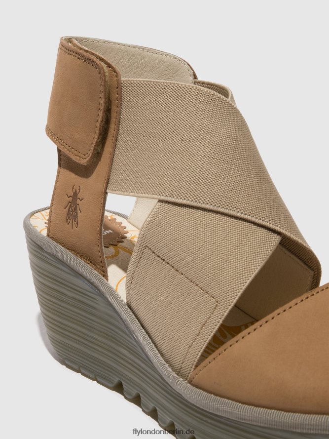 Frauen Fly London Sand Crossover-Sandalen yuba385 DP8RD8487