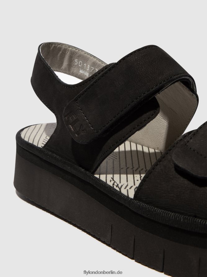 Frauen Fly London Schwarz Slingback-Sandalen cori377 DP8RD8579