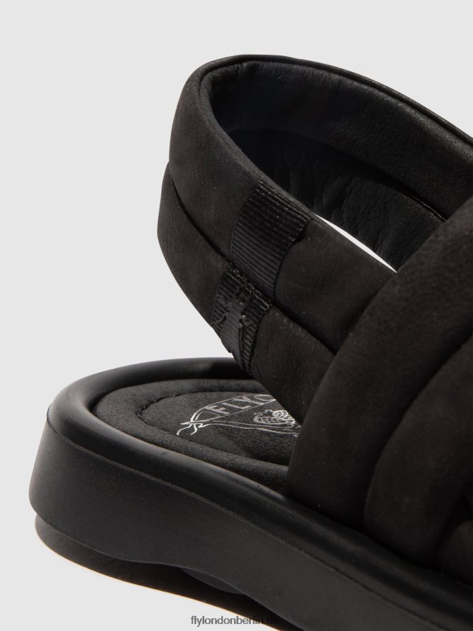 Frauen Fly London Schwarz Slingback-Sandalen tofy941 DP8RD8457
