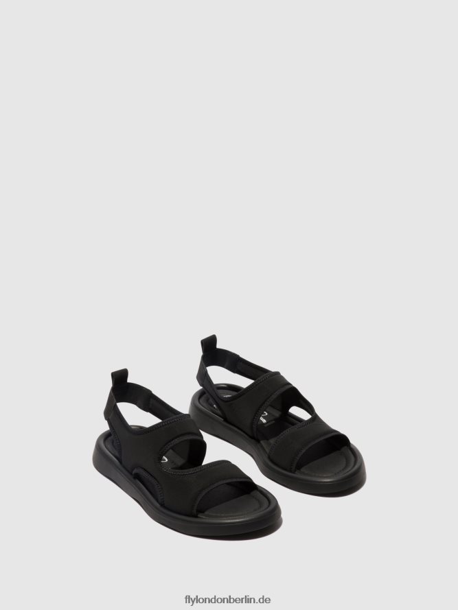 Frauen Fly London Schwarz Slingback-Sandalen treq930 DP8RD8450