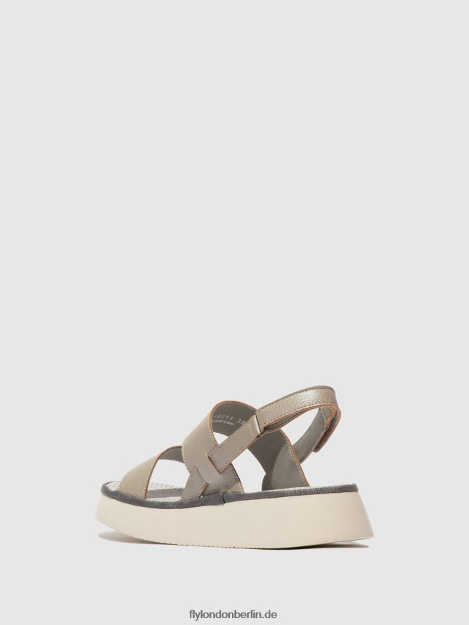 Frauen Fly London Silber Slingback-Sandalen cura318 DP8RD8463