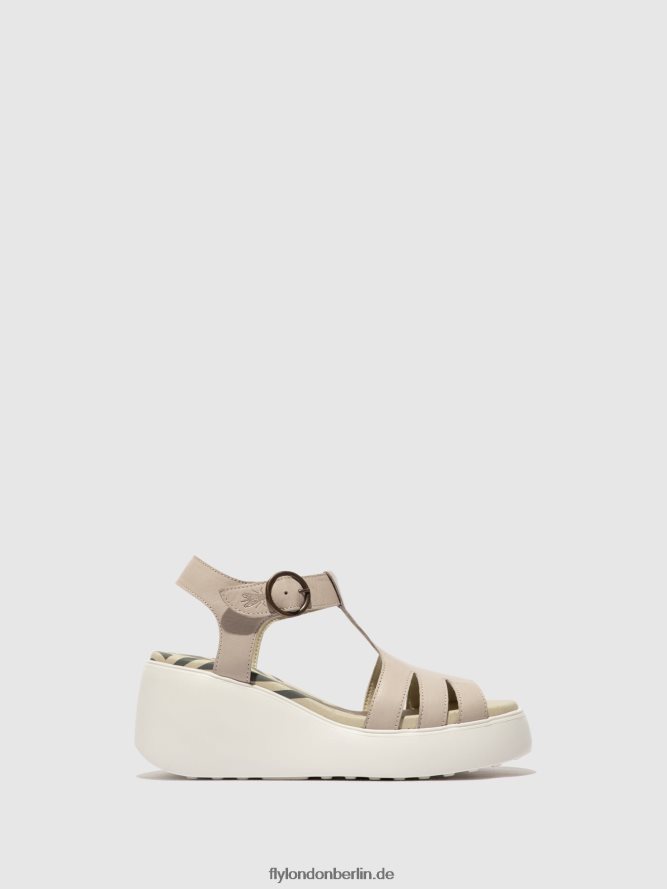 Frauen Fly London Wolke T-Riemen-Sandalen duma955 DP8RD8414