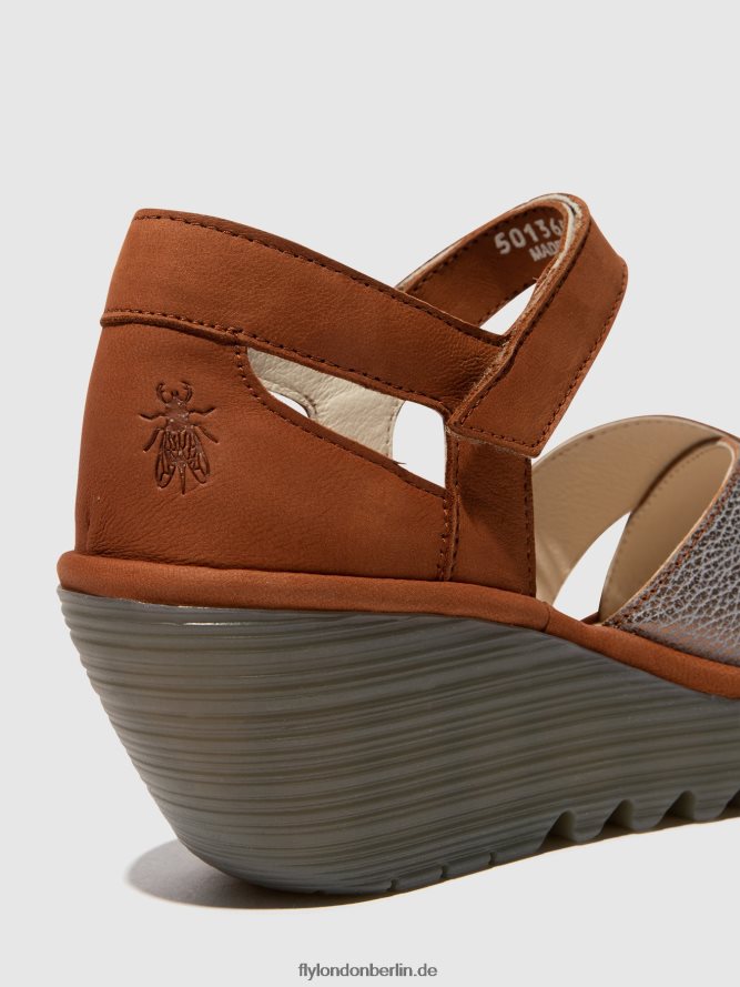 Frauen Fly London bronze/braun Knöchelriemensandalen yent365 DP8RD8567