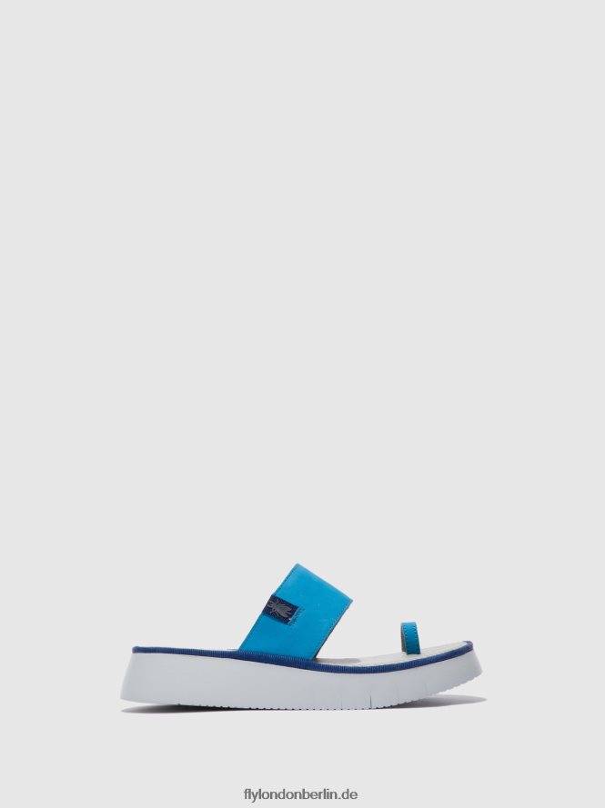Frauen Fly London cupido azurblau Riemchensandalen chev316 DP8RD8599