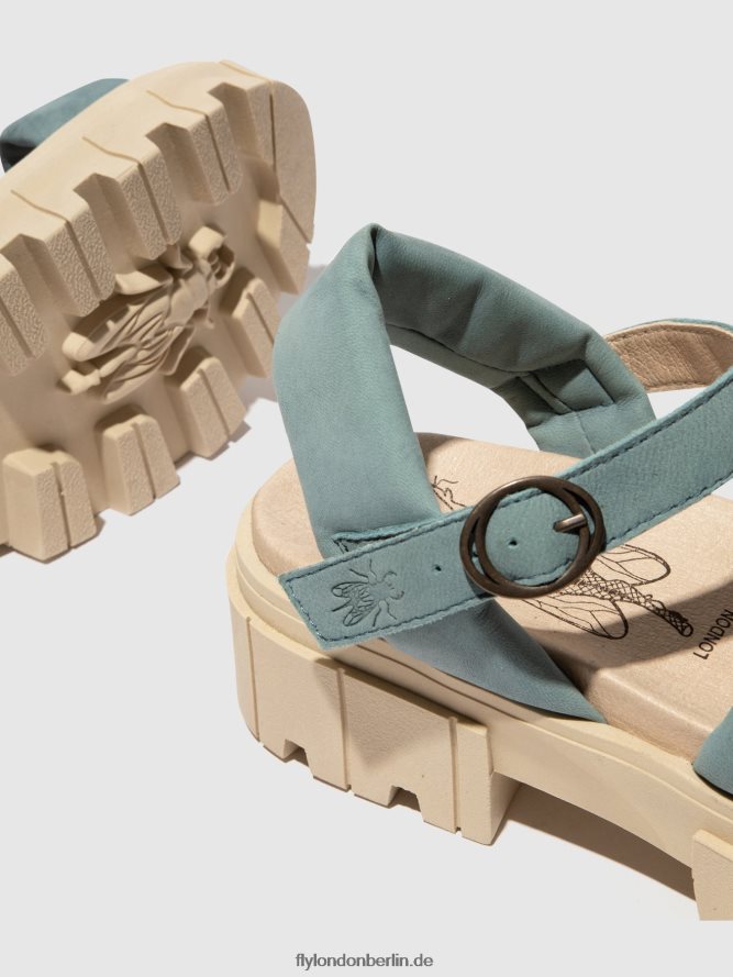 Frauen Fly London hellblau Slingback-Sandalen jela864 DP8RD8548