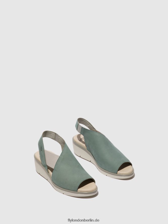 Frauen Fly London hellblau elastische Sandalen nily940 DP8RD8476