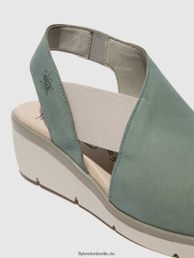 Frauen Fly London hellblau elastische Sandalen nily940 DP8RD8476