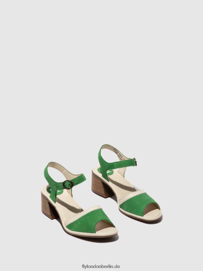 Frauen Fly London hellgrün/offwhite Knöchelriemensandalen lear374 DP8RD8569