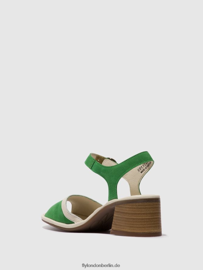 Frauen Fly London hellgrün/offwhite Knöchelriemensandalen lear374 DP8RD8569