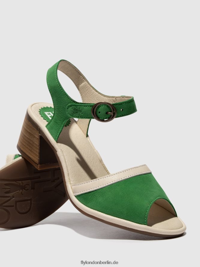 Frauen Fly London hellgrün/offwhite Knöchelriemensandalen lear374 DP8RD8569