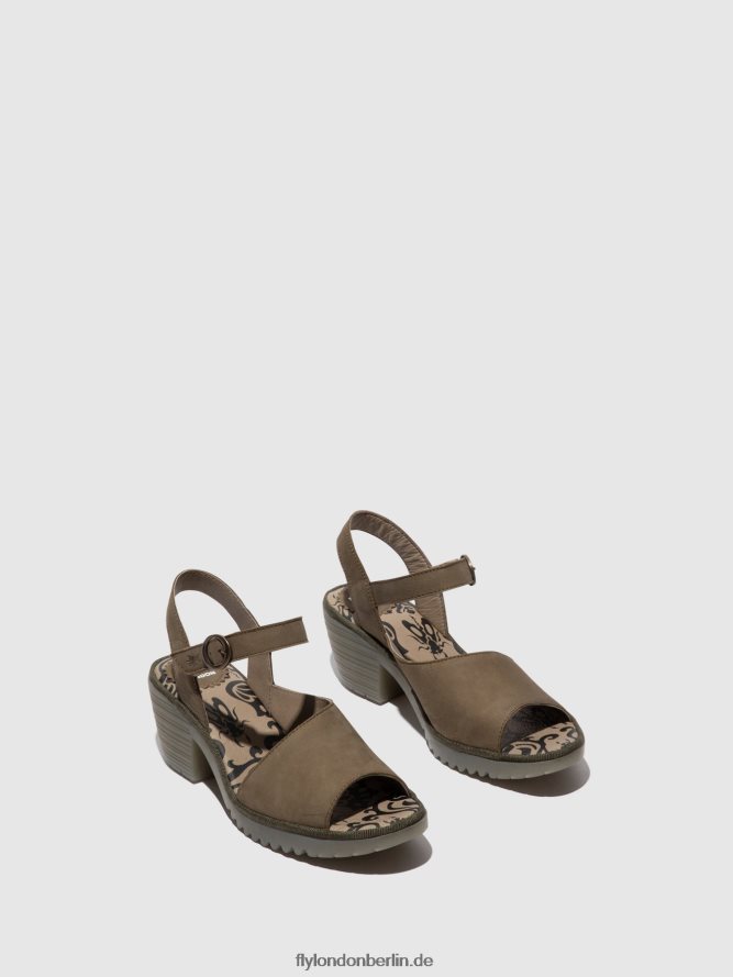 Frauen Fly London khaki Slingback-Sandalen wely439 DP8RD8443