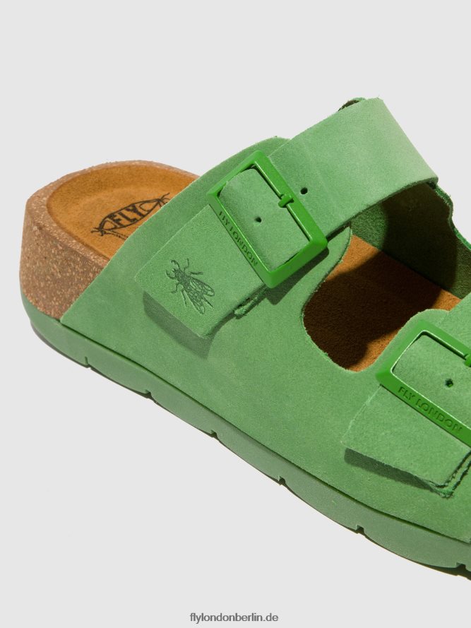 Frauen Fly London lindgrün Schnallensandalen caja721 DP8RD8527