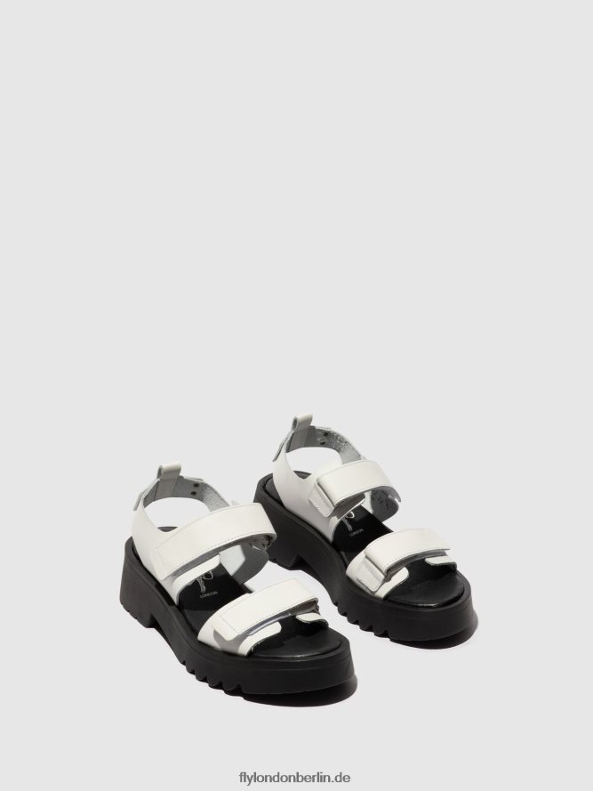 Frauen Fly London nicht-gerade weiss Klettsandalen meka857 DP8RD8532