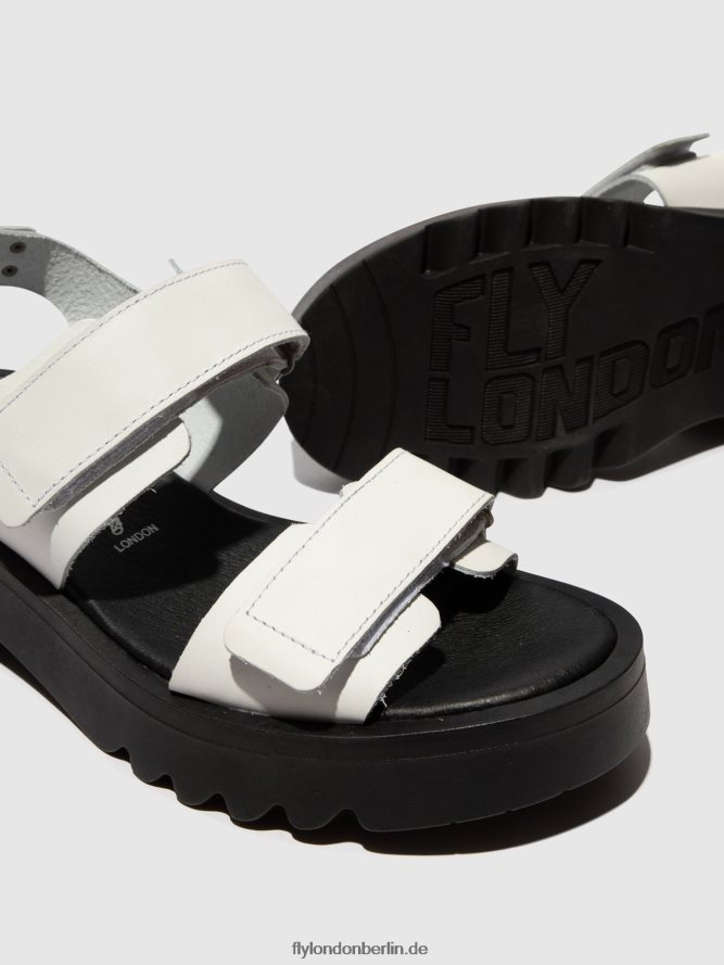 Frauen Fly London nicht-gerade weiss Klettsandalen meka857 DP8RD8532