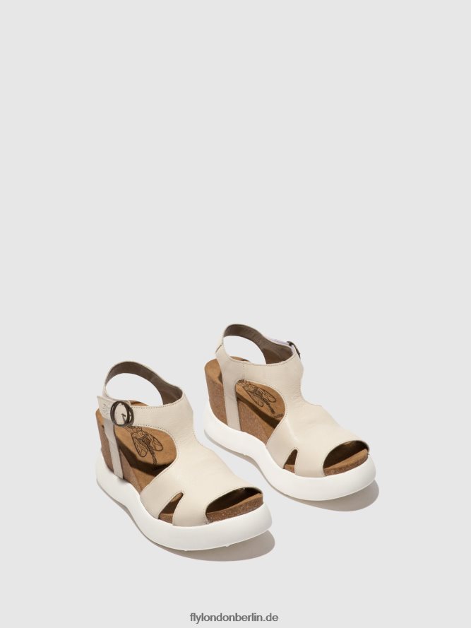 Frauen Fly London nicht-gerade weiss Schnallensandalen gova962 DP8RD8494